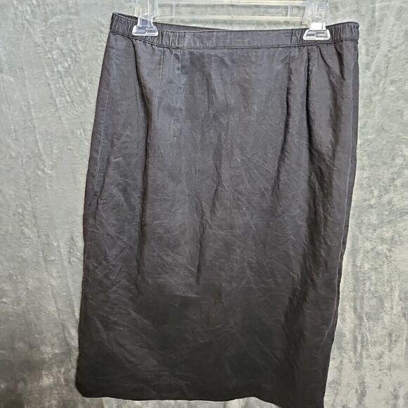Maurada Dresses & Skirts - Maurada Pencil Skirt Women's Sz 16 black linen cotton vintage